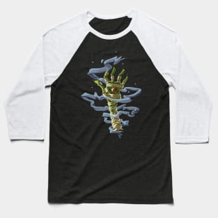 Creepy Mummy Hand Baseball T-Shirt